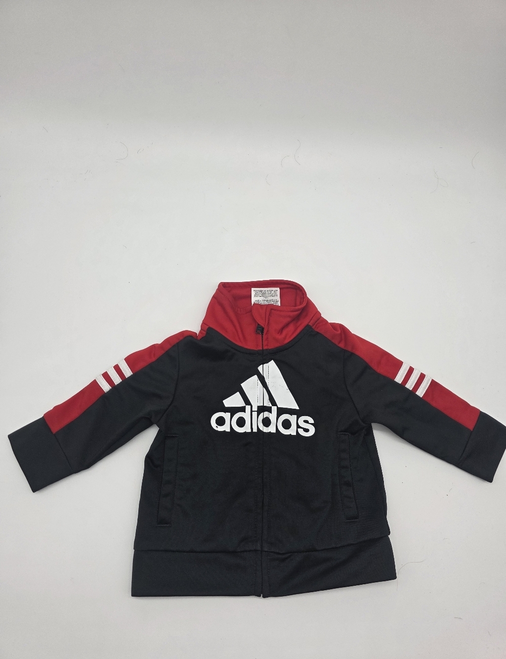 Adidas Infant Black n Red Full Zip Track Jacket  Sz 3M